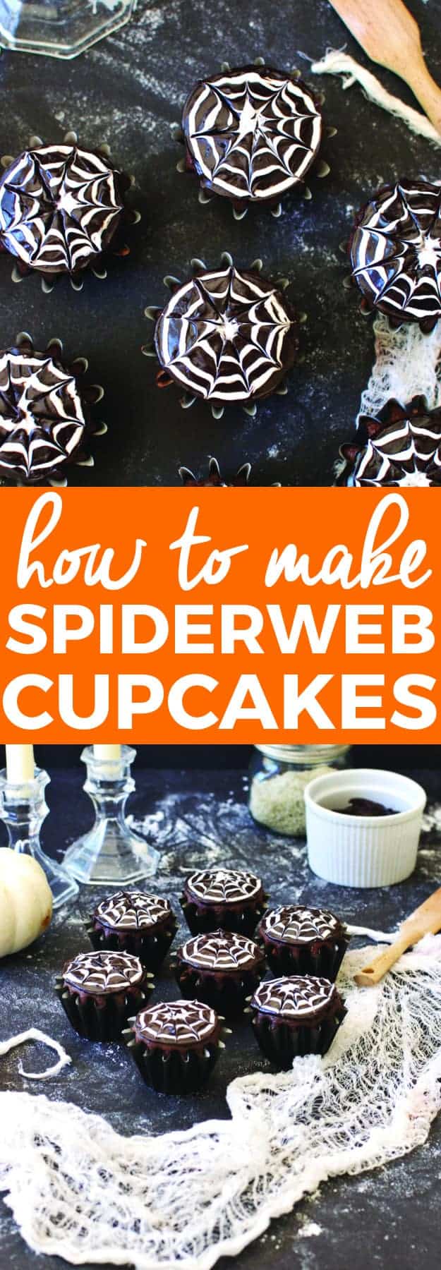 How to Make Spiderweb Cupcakes | The Butter Half