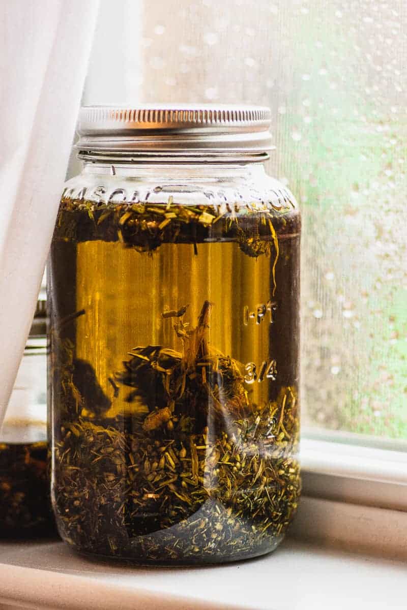 Herb Infused Oils How To Make Herbal Oils With Dried Herbs The Butter Half